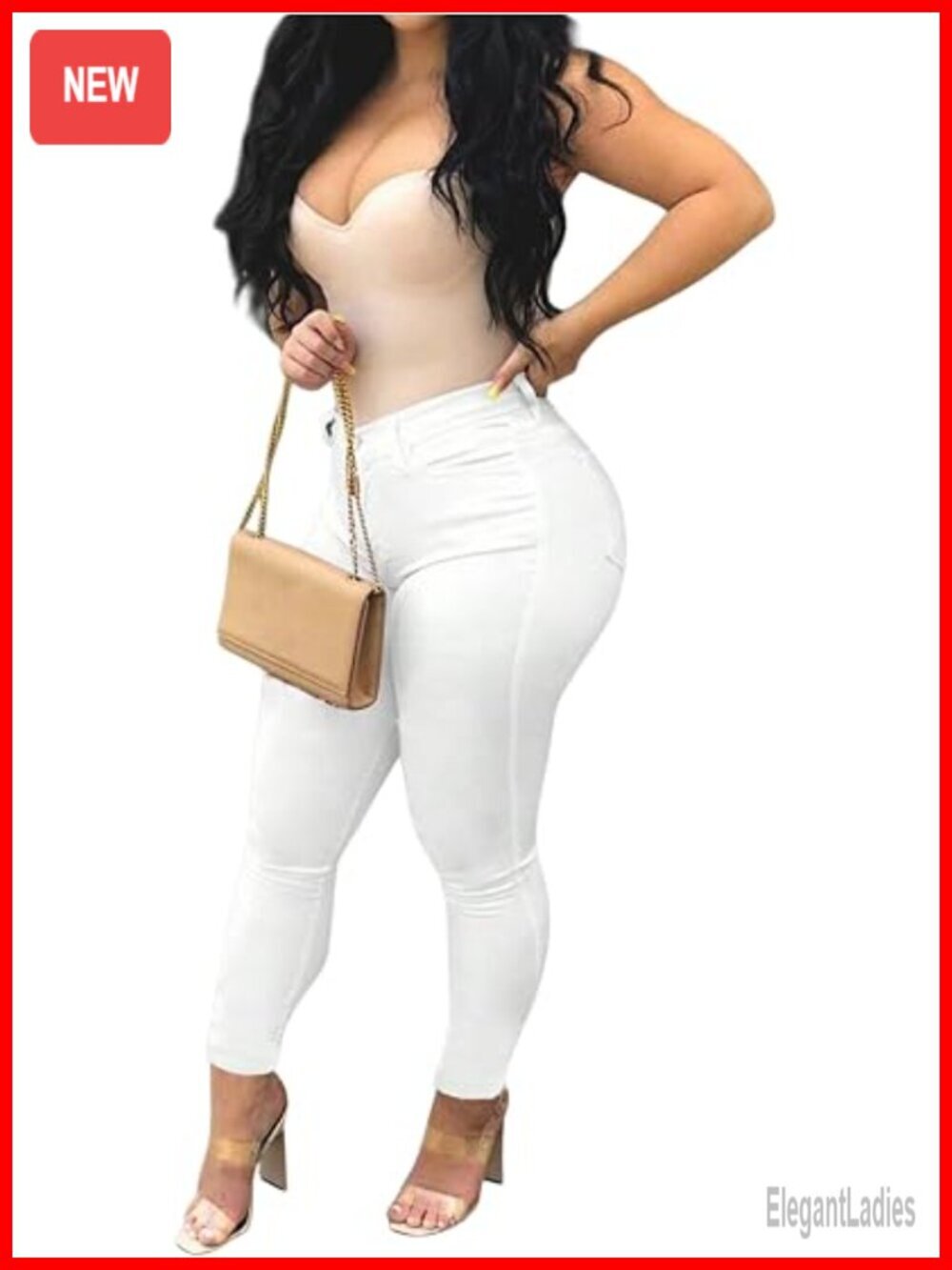 High Waisted Skinny Jeans with Tummy Control & Lifting Effect